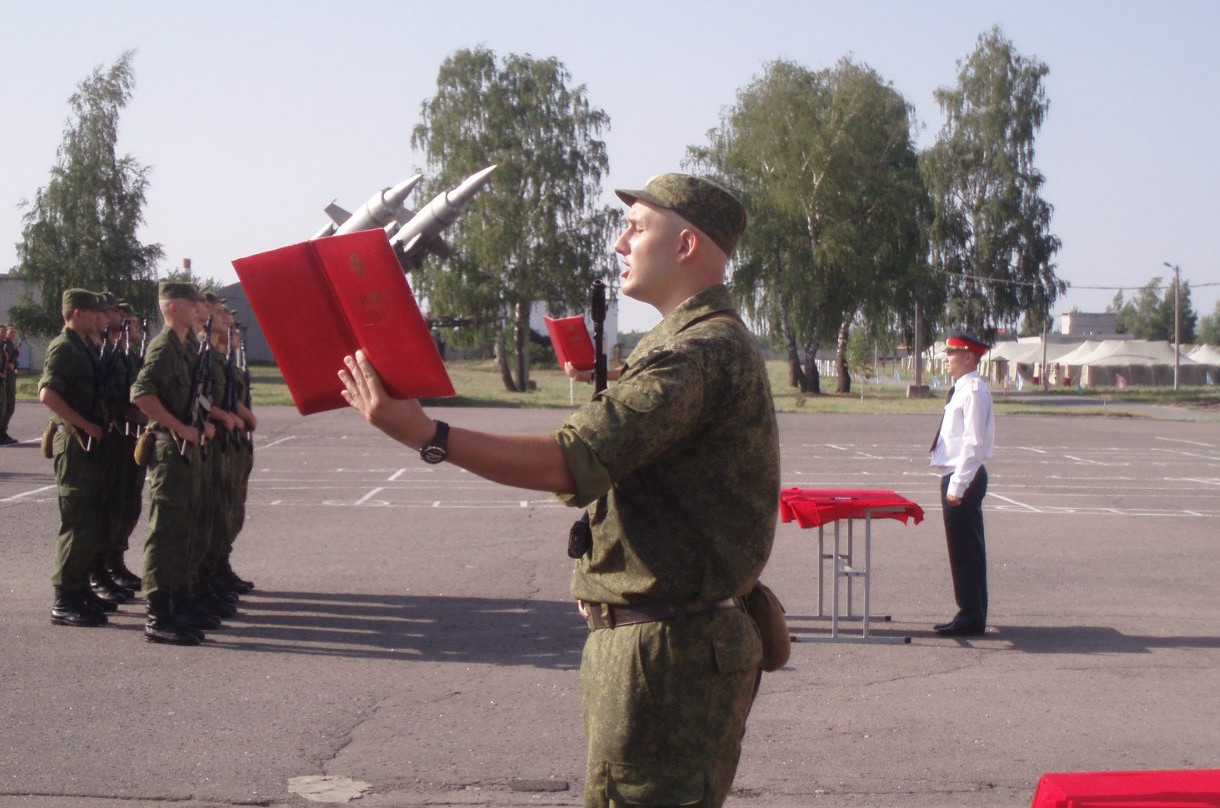 Ivan Krosnoproshin at the parade ground of the 53rd brigade on the 22nd of July 2012 [Source]