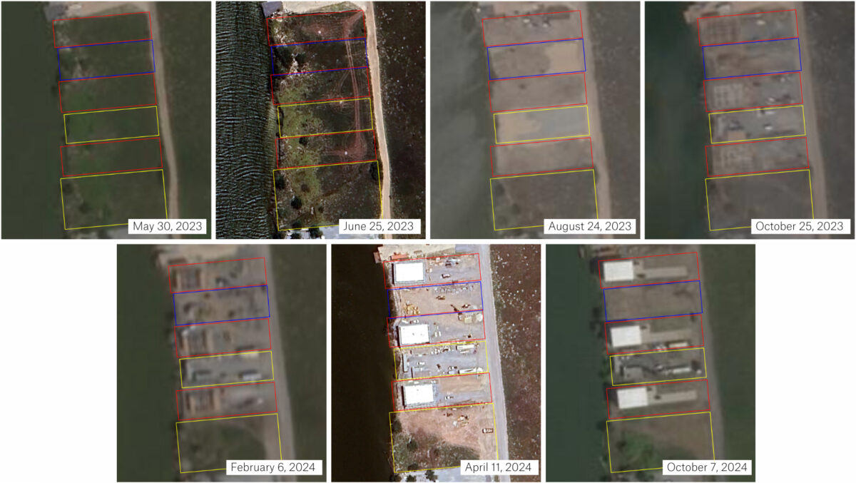 Images dated May 30, August 24, October 25, February 6 and October 7, Credit: Planet Labs PBC. Images dated June 25 and April 11, Credit: Google Earth/Airbus.  